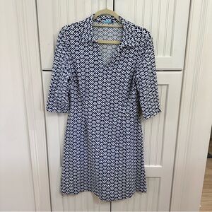 J. McLaughlin Geometric Print Catalina Cloth Levia Dress Size M